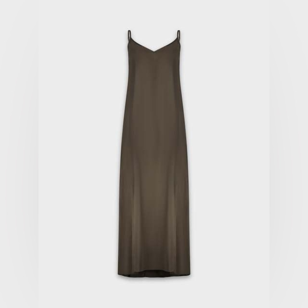 V-Neck Olive Dress